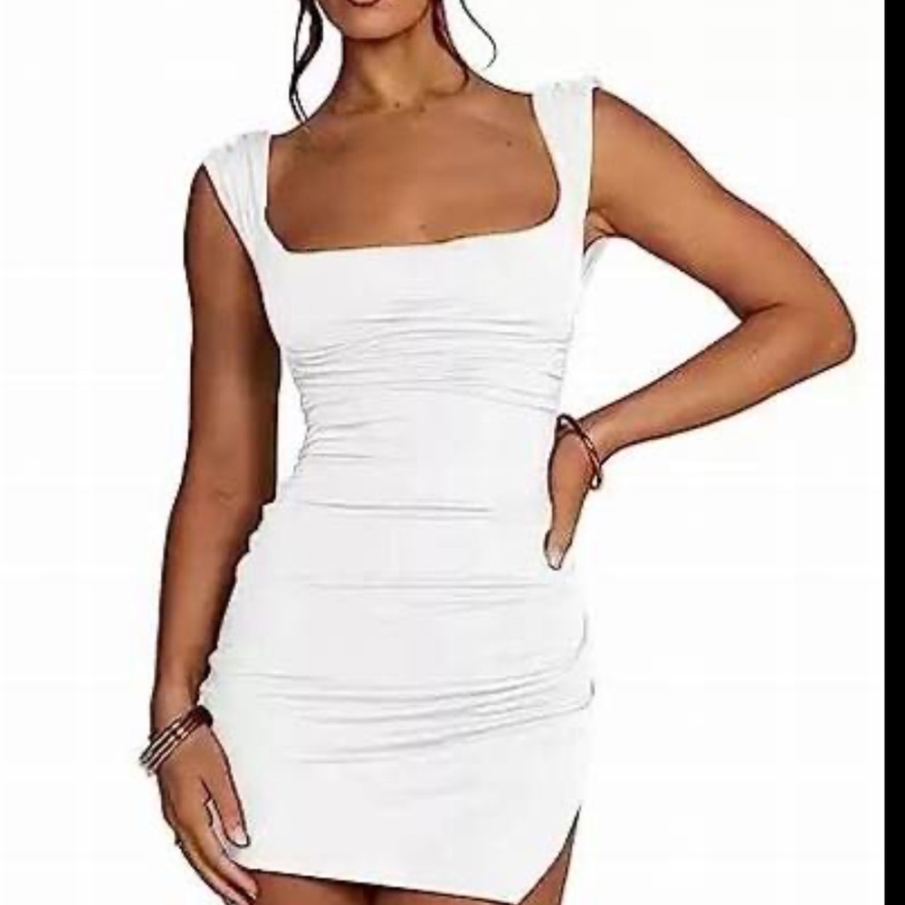 BRAND NEW SHESEEWORLD Ruched Sexy One Shoulder Mini Dress Bodycon Mini Dress S